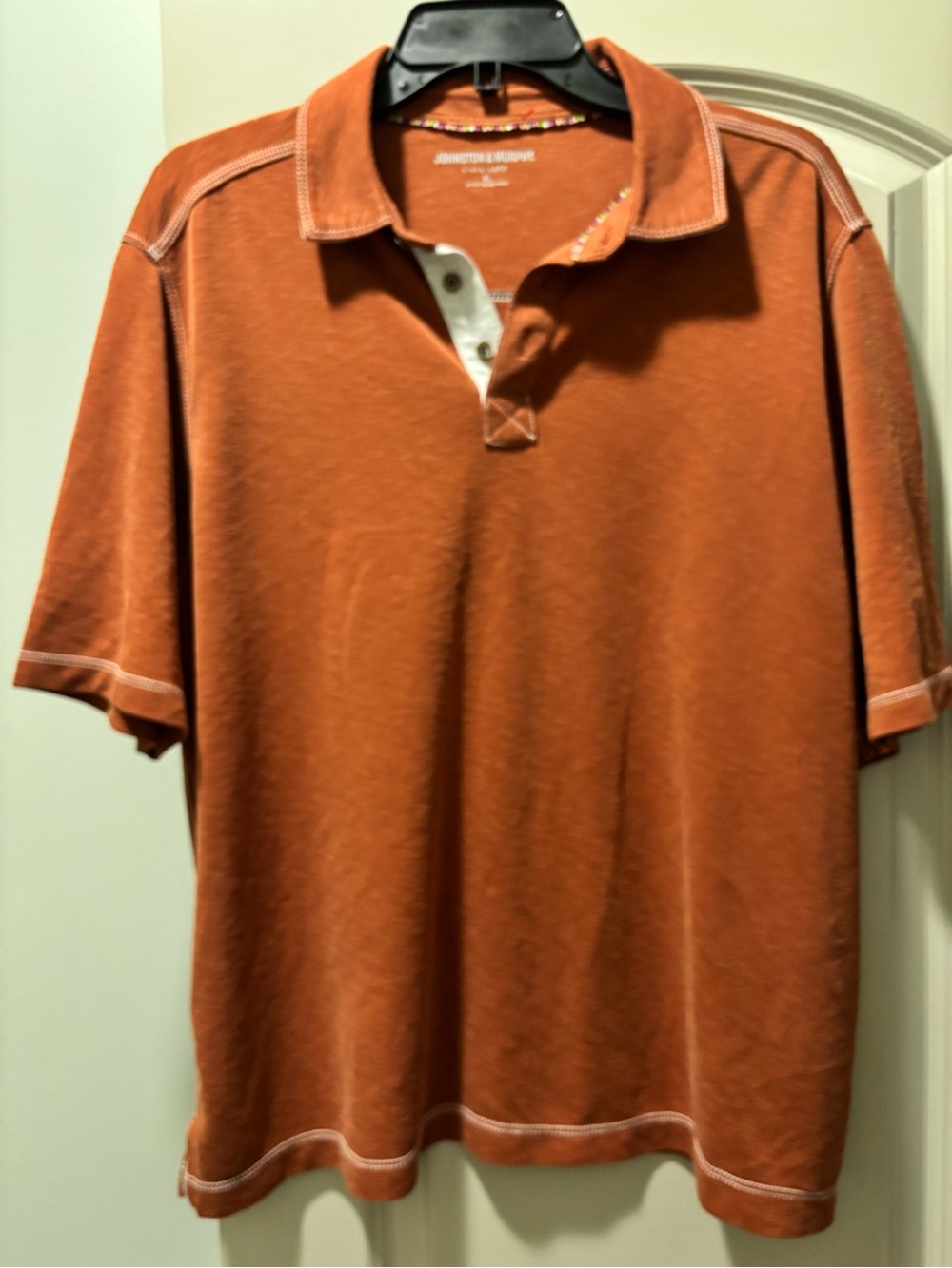 Johnston & Murphy Men's Vintage Slub Short-Sleeve Polo Shirt XL
